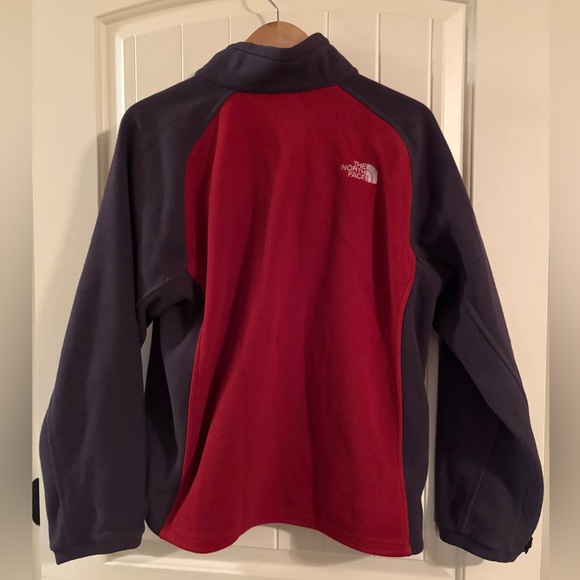 The North Face Red and Dark Gray Fleece Jacket - Picture 3 of 7